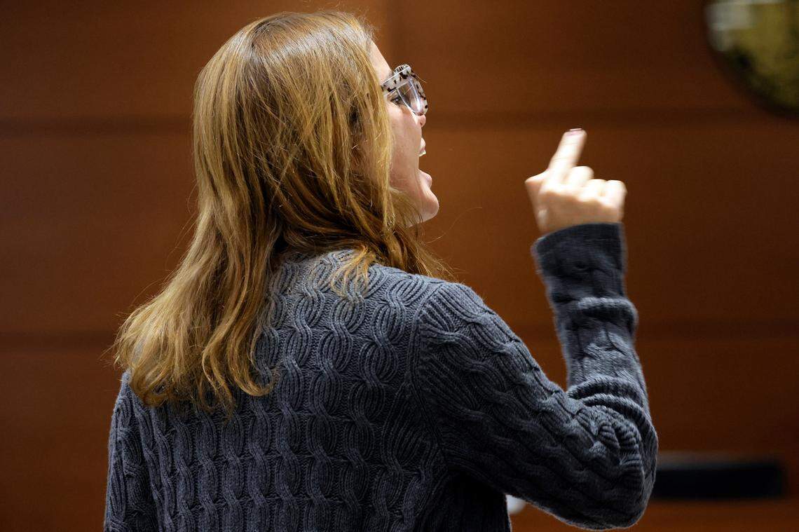 Patricia Padauy Oliver during the sentencing hearing for Marjory Stoneman Douglas High School shooter Nikolas Cruz at the Broward County Courthouse in Fort Lauderdale on Monday, Nov. 1, 2022. Padauy Oliver’s son, Joaquin Oliver, was killed in the 2018 shootings. Cruz, who plead guilty to 17 counts of premeditated murder in the 2018 shootings, is the most lethal mass shooter to stand trial in the U.S.