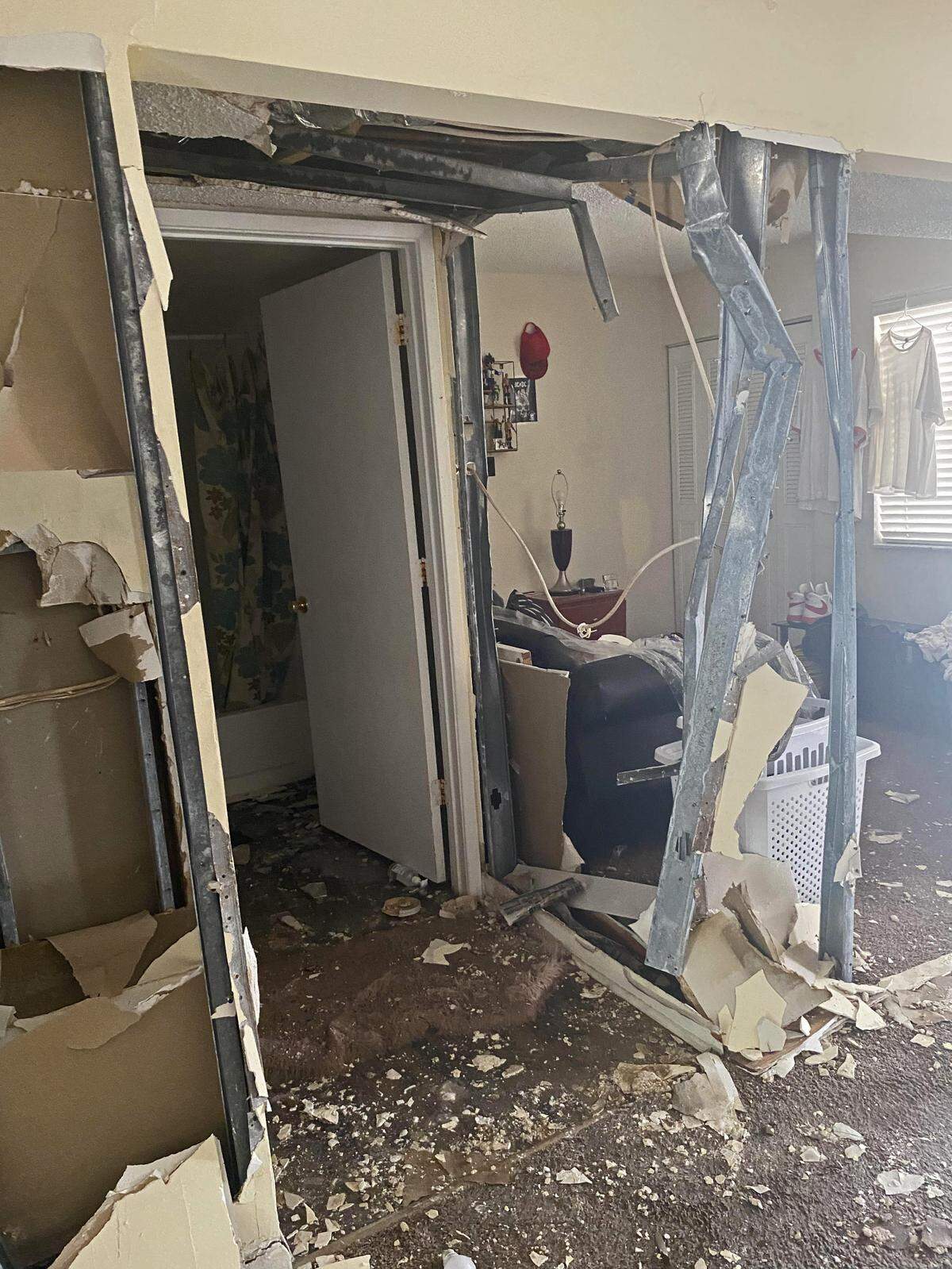 Falicia Douglas’ apartment, destroyed and in shambles on Aug. 11.