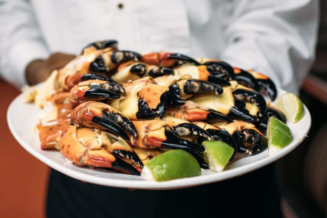 A plate of Joe’s Stone Crab’s famous claws.