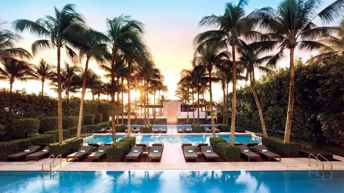 The pool at The Setai Miami Beach, which was named one of the most beautiful hotels in the U.S. by travel site Trips to Discover.