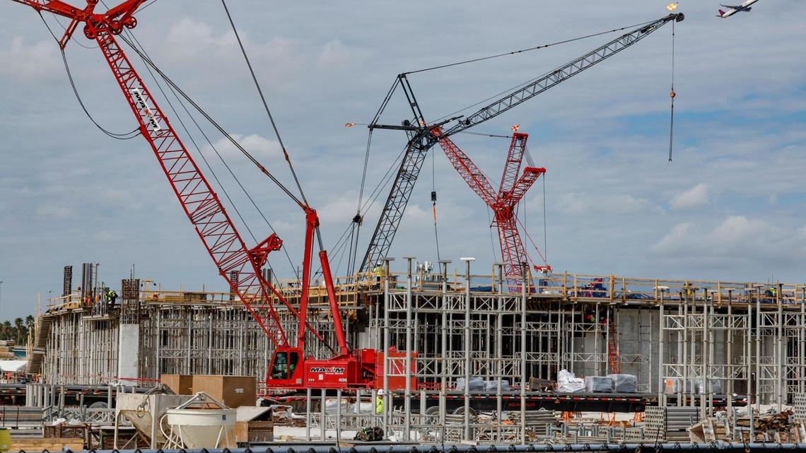 The former Melreese golf course is now the future site of Miami Freedom Park, shown under construction in Miami on Wednesday, Jan. 15, 2025.
