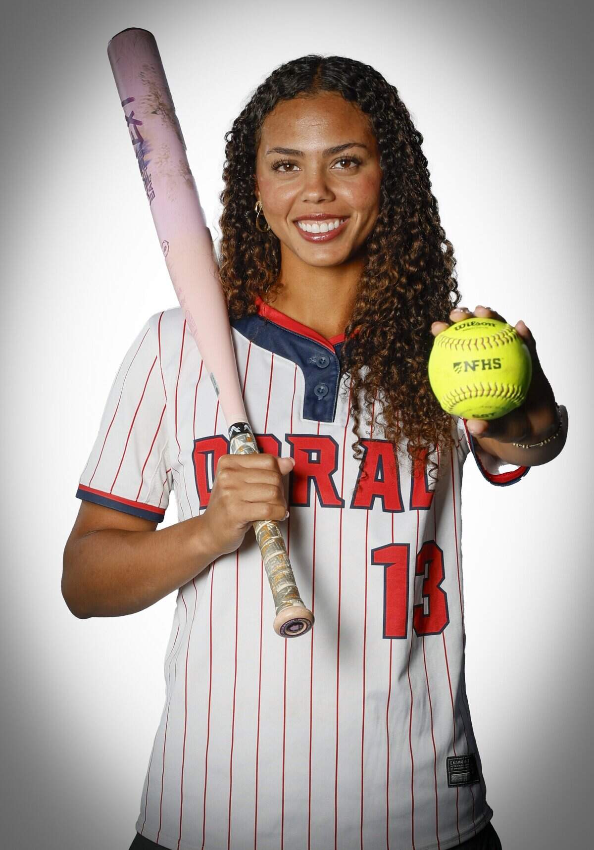 Doral Academy's softball player Anabela Abdullah photographed for Miami-Dade Players of the Year in Miami, Florida, on Thursday, May 28, 2026.