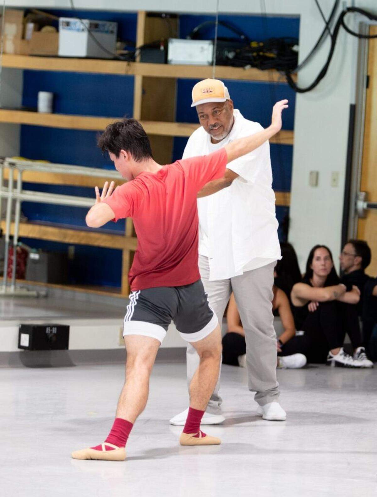 Choreographer Alonzo King works with dancer Satoki Habuchi in “Following the Subtle Current Upstream.”