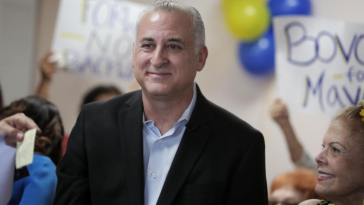 Miami Florida, Sept 30, 2019- Commissioner Esteban “Steve” Bovo takes in the cheers from supporters at Casa Marina Restaurant where he announced his 2020 campaign for Miami-Dade mayor.