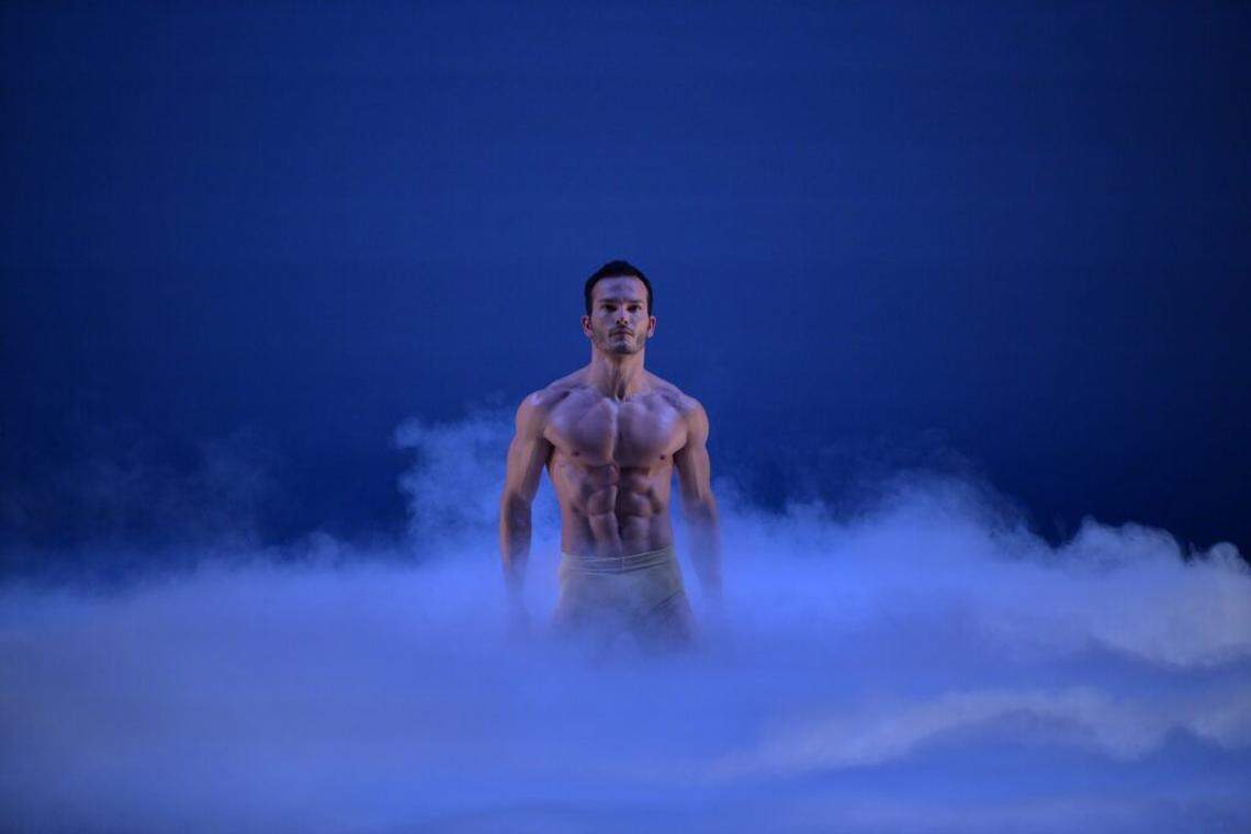 Brazilian dancer Iago Breschi, of the San Diego Ballet, in “On The Sixth Day” by Rafi Maldonado López, the opening number of the 2024 Men Who Dance Festival.