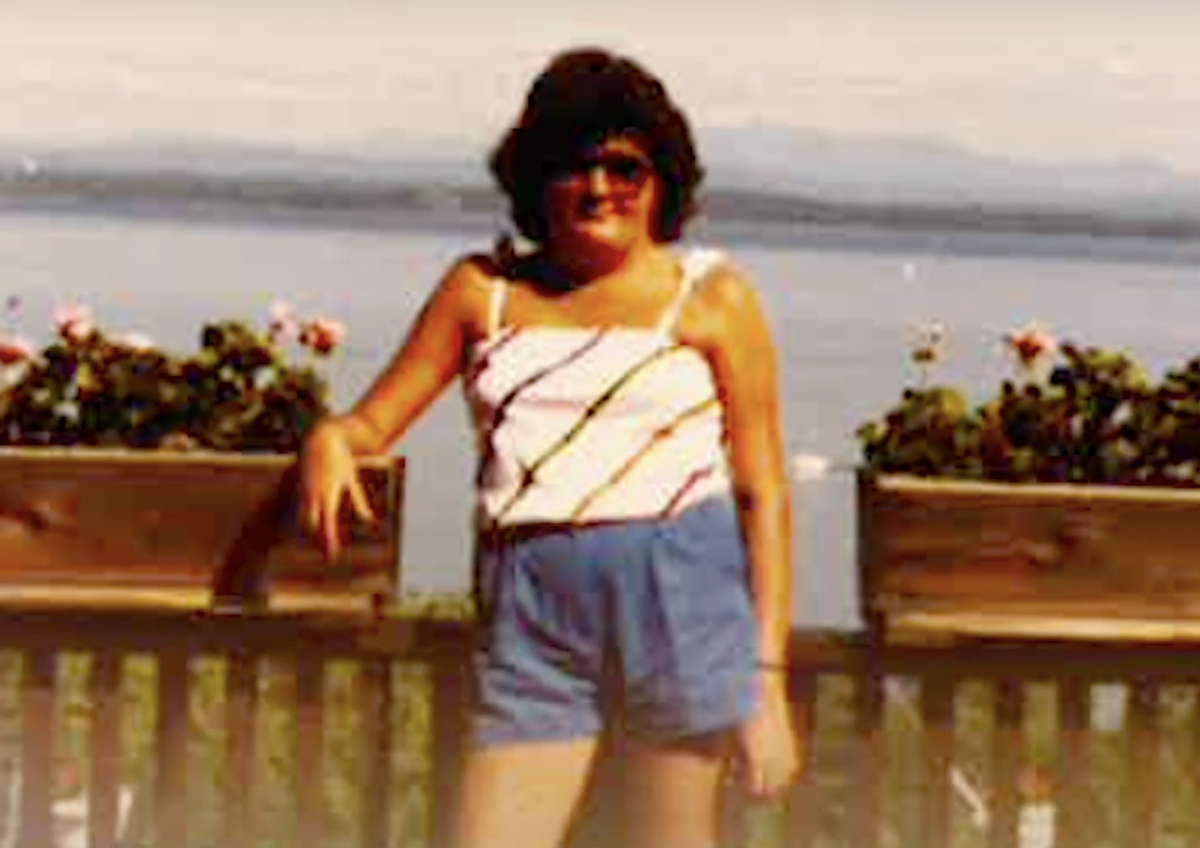 A screenshot from a video showing a photo of Eileen Truppner.