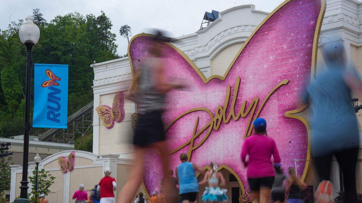 Runners during the Run Dollywood Race at the Dollywood Parks and Resorts in Pigeon Forge, Tenn., on April 25, 2026.