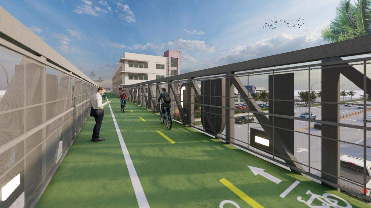 Esta es otra representación de parte del complejo de apartamentos asequibles para adultos mayores Ludlam Trail Towers.