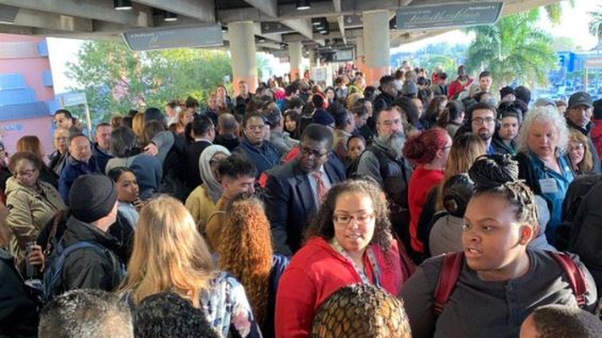 A packed platform during a Jan. 21, 2020, malfunction on Metrorail tracks. A leading critic of county transit policy, lawyer Paul Schwiep, recently won back his seat on a Miami-Dade transportation board after a legal fight.