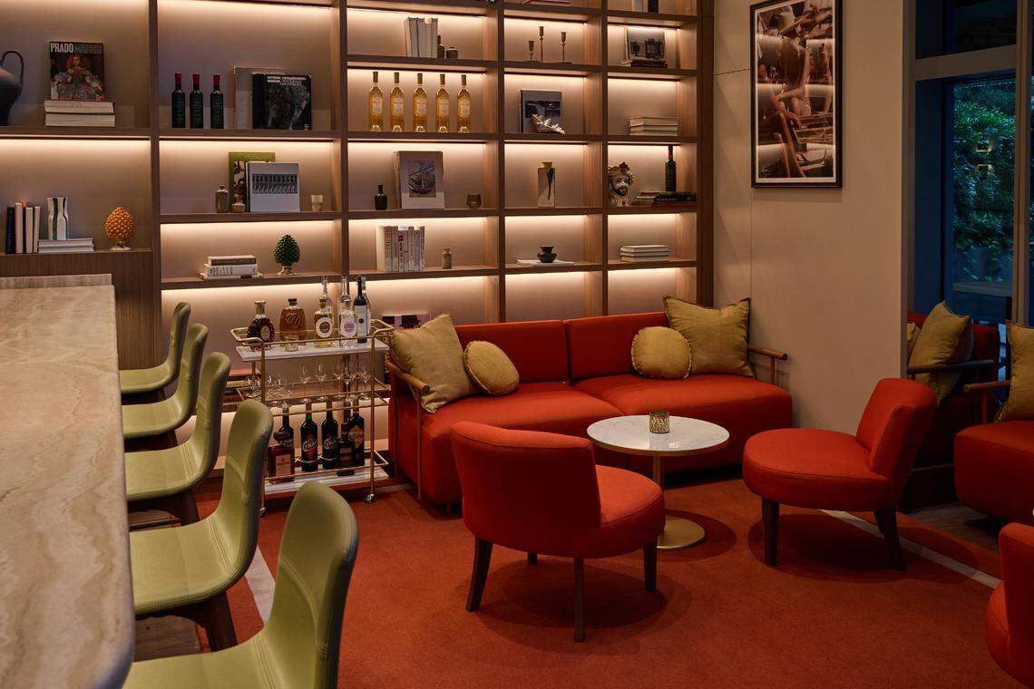 The bar area at Felice Italian restaurant in Brickell.