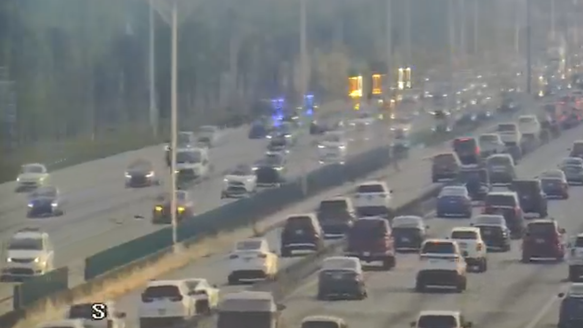 An accident has slowed down I-95 traffic northbound into Broward.