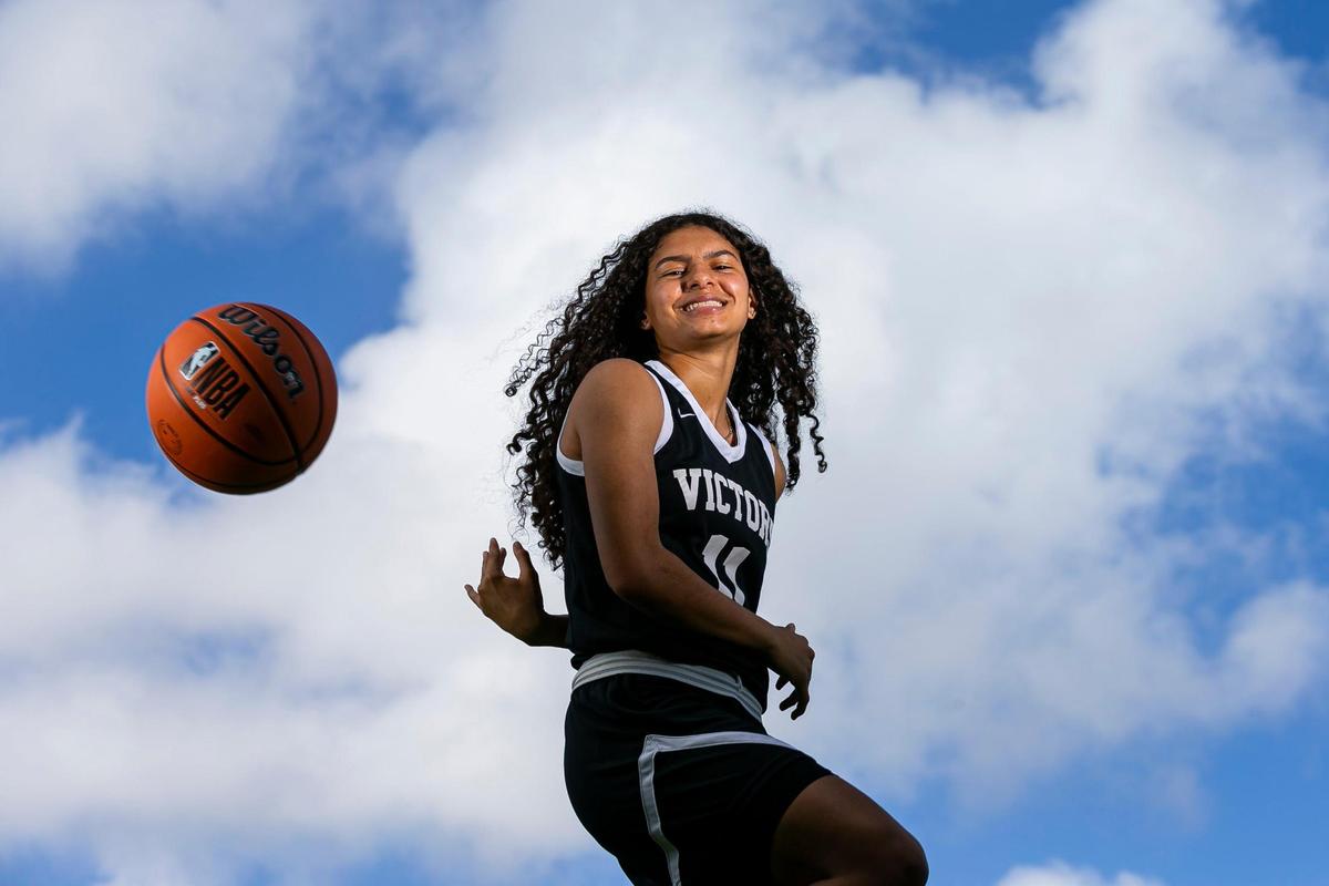 Dade Basketball Small School Player of the Year Enjulina Gonzalez, from Miami Christian School, is photographed at A.D. Barnes Park in Miami, Florida on Tuesday, March 8, 2022.