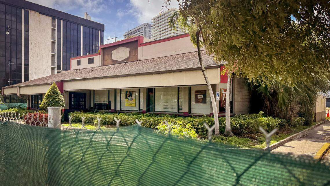 The Denny’s at 3600 Biscayne Blvd is closed and fenced off to make way for a residential tower.