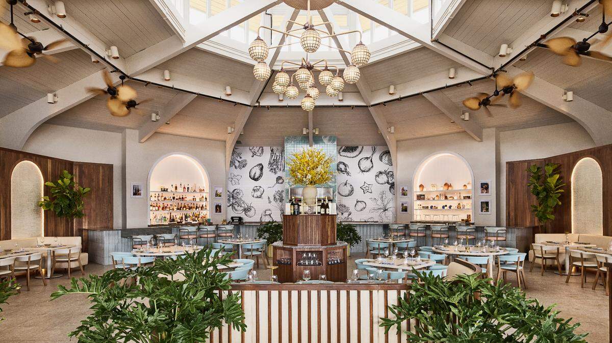 The interior of Salt + Ash restaurant at Hawks Cay Resort in Duck Key.