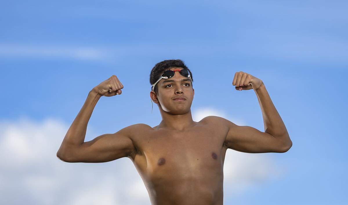 Nicolas Kokidko, G. Holmes Braddock Senior High, Swimming. All-Dade players photographed at A.D. Barnes Park on Wednesday, Dec. 17, 2025, in Miami, Fla.