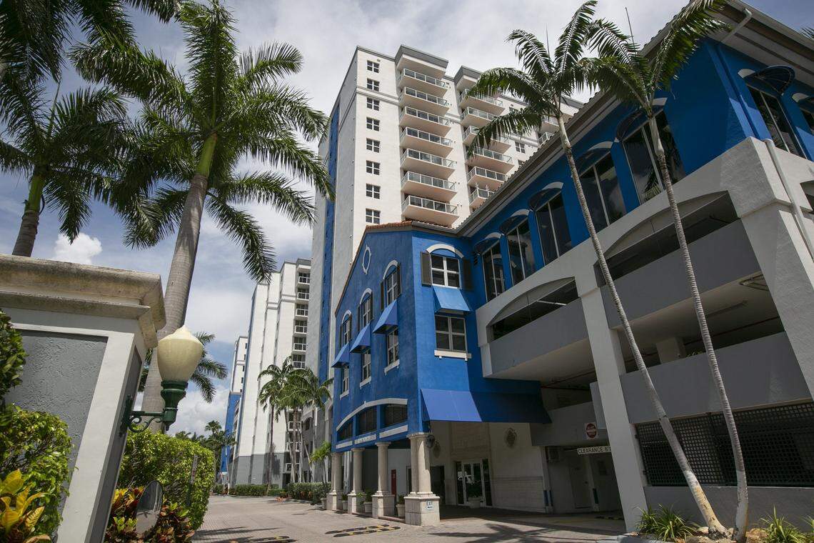 The Blue Lagoon Condominiums complex at 5077 NW Seventh Street in Miami.