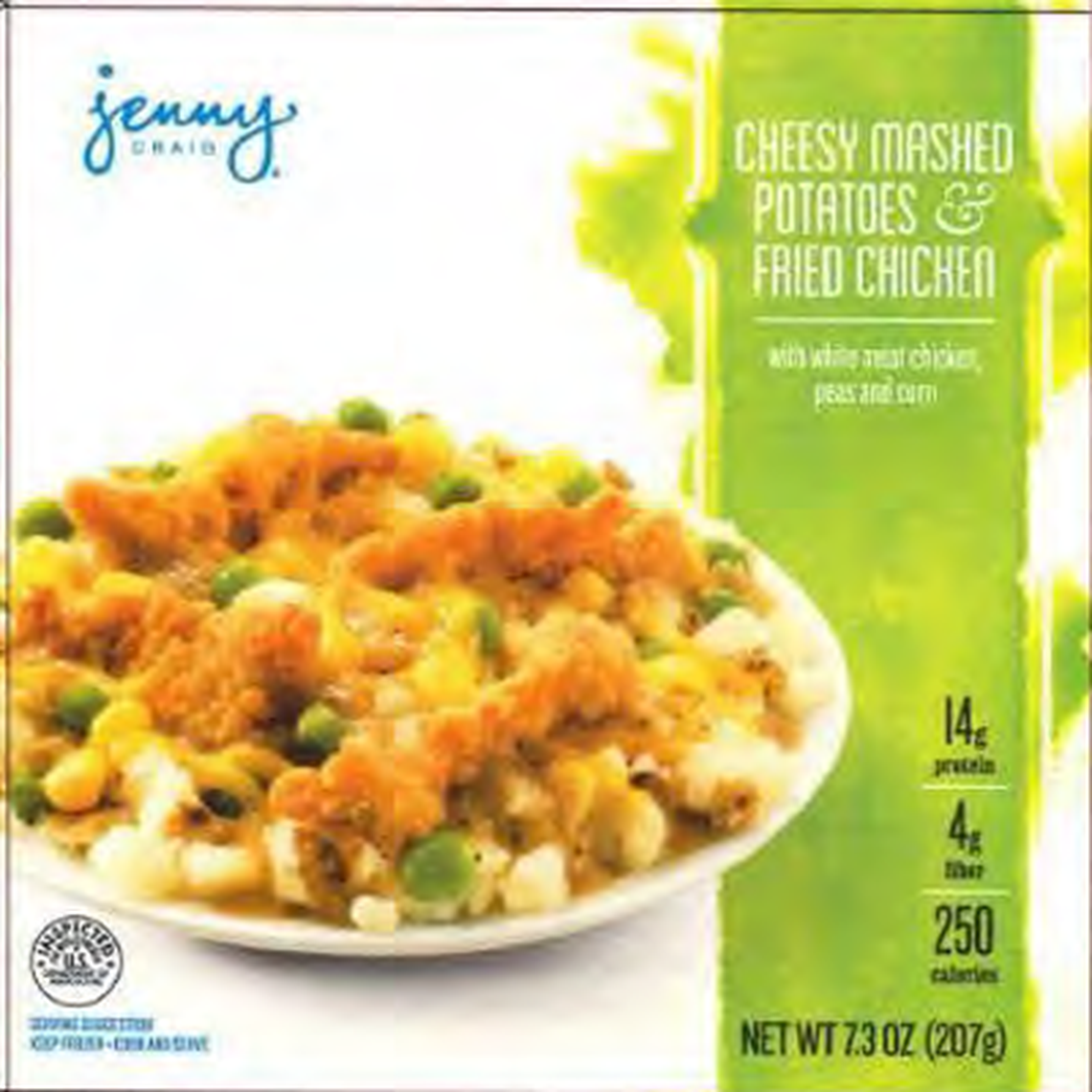 Jenny Craig Cheesy Mashed Potatoes & Fried Chicken.