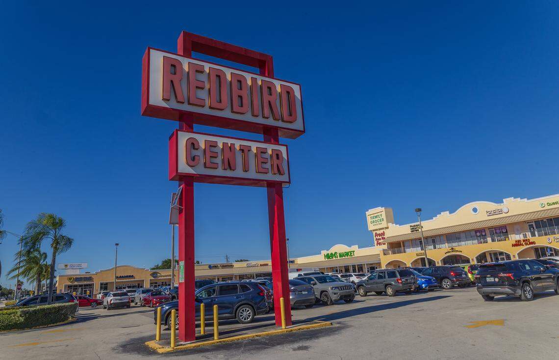 View of the Red Bird Shopping Center, that was recently sold to a developer for $62.1 Millions, located at the northwest corner of SW 40th Street (Bird Road) and SW 57th Avenue (Red Road), neighboring Coral Gables, on Wednesday December 31, 2026