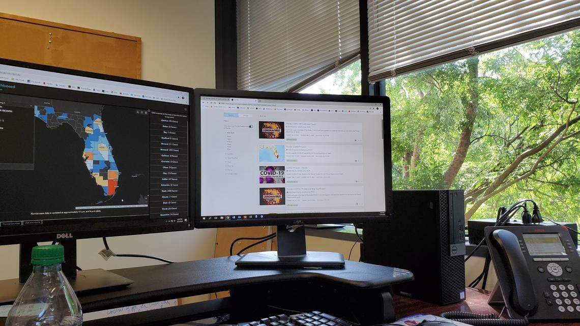 A view of the DOH COVID-19 dashboard as it was being built.