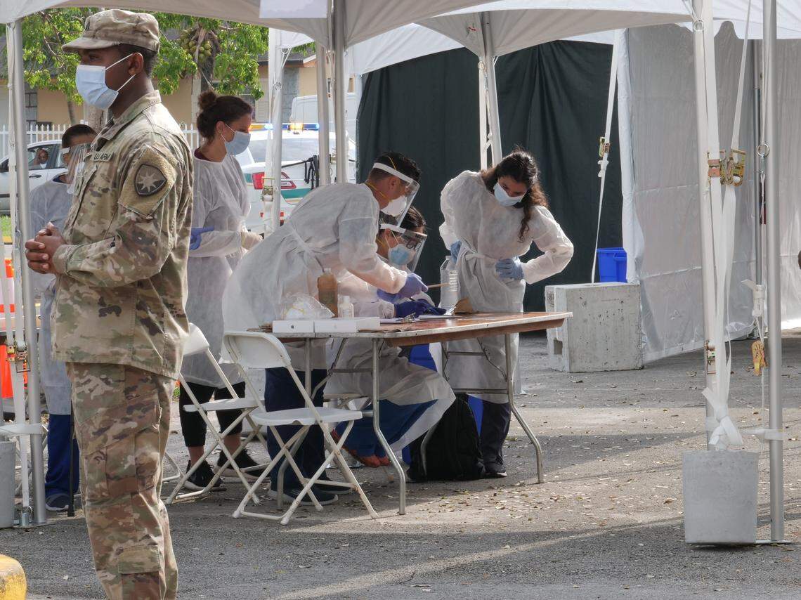 The new COVID-19 testing site opened at Sherbondy Park, 380 Bahman Ave., in Opa-locka on May 19, 2020.