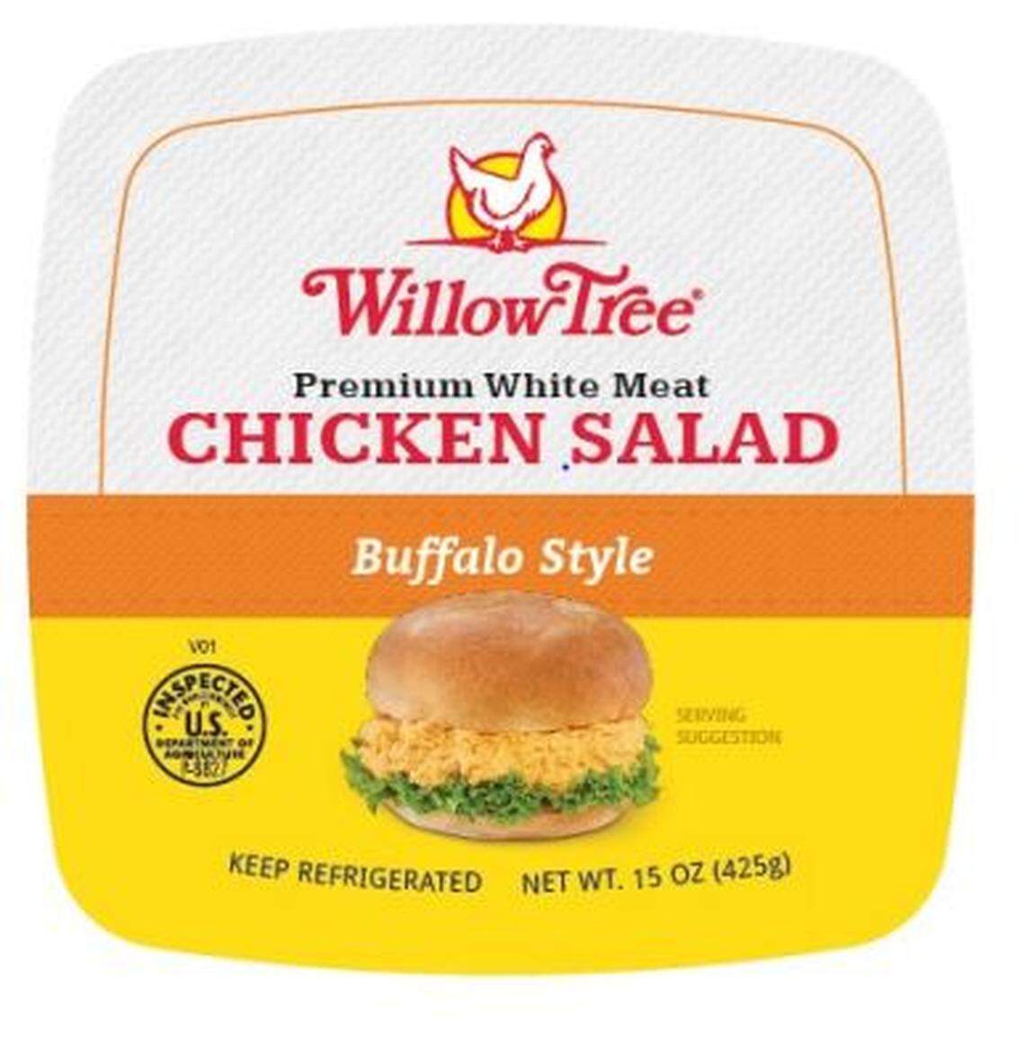 Label for Willow Tree Premium White Meat Buffalo-Style Chicken Salad