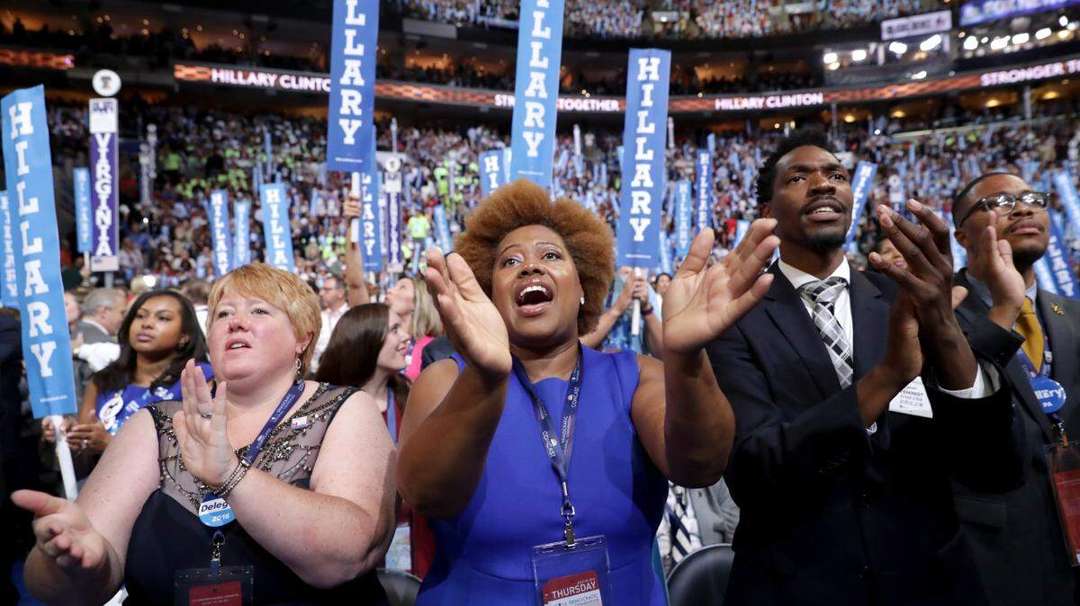 Crowds get pumped up during the 2016 Democratic National Convention that nominated Hillary Clinton.  Miami is one of three finalists for the 2020 convention to nominate someone to try and reclaim the White House from President Donald Trump. The head of Miami-Dade's Democratic Party is urging the national party to reject Miami-Dade unless it stops accepting detention requests for inmates sought for possible deportation.