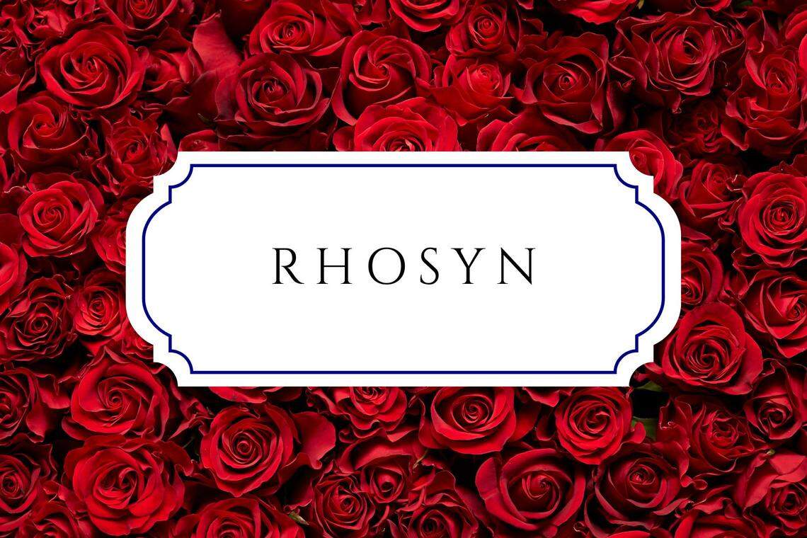 baby names that mean gift rhosyn