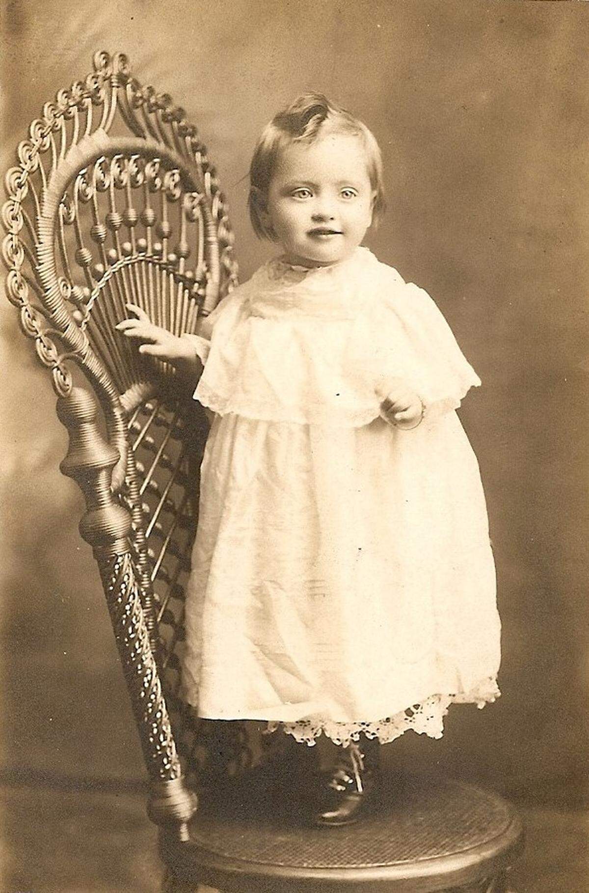 Maude, not quite 2 years old, in Minnesota in 1909.