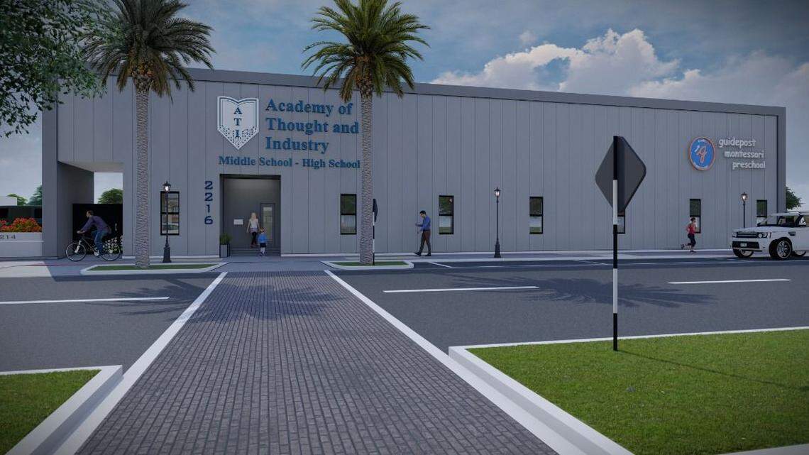 Rendering of the Academy of Thought and Industry at Hollywood Beach, 2216 Hollywood Blvd., Hollywood, FL.