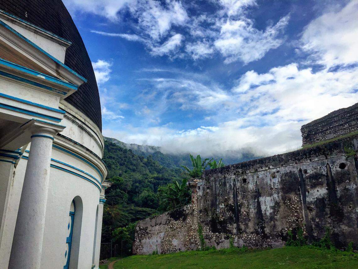 Our Lady of the Immaculate Conception Church in Milot sits among three iconic structures inside the National Historic Park in northern Haiti outside the city of Cap-Haïtien. It is part of the Palace of Sans-Souci, built by King Henri Christophe. The ruins of the palace can be seen in this photo taken before an April 13 fire that gutted the church’s unusual dome roof.