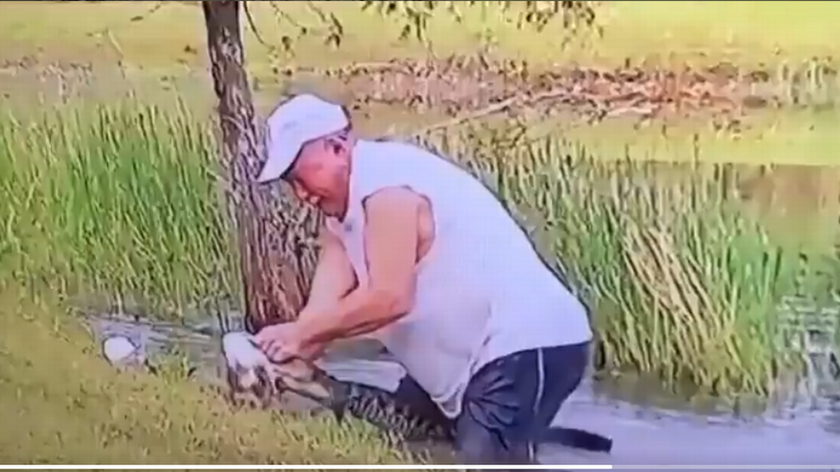 “Florida Man” Richard Wilbanks, of Estero, made national headlines when he saved his puppy, Gunner, the jaws of an alligator.