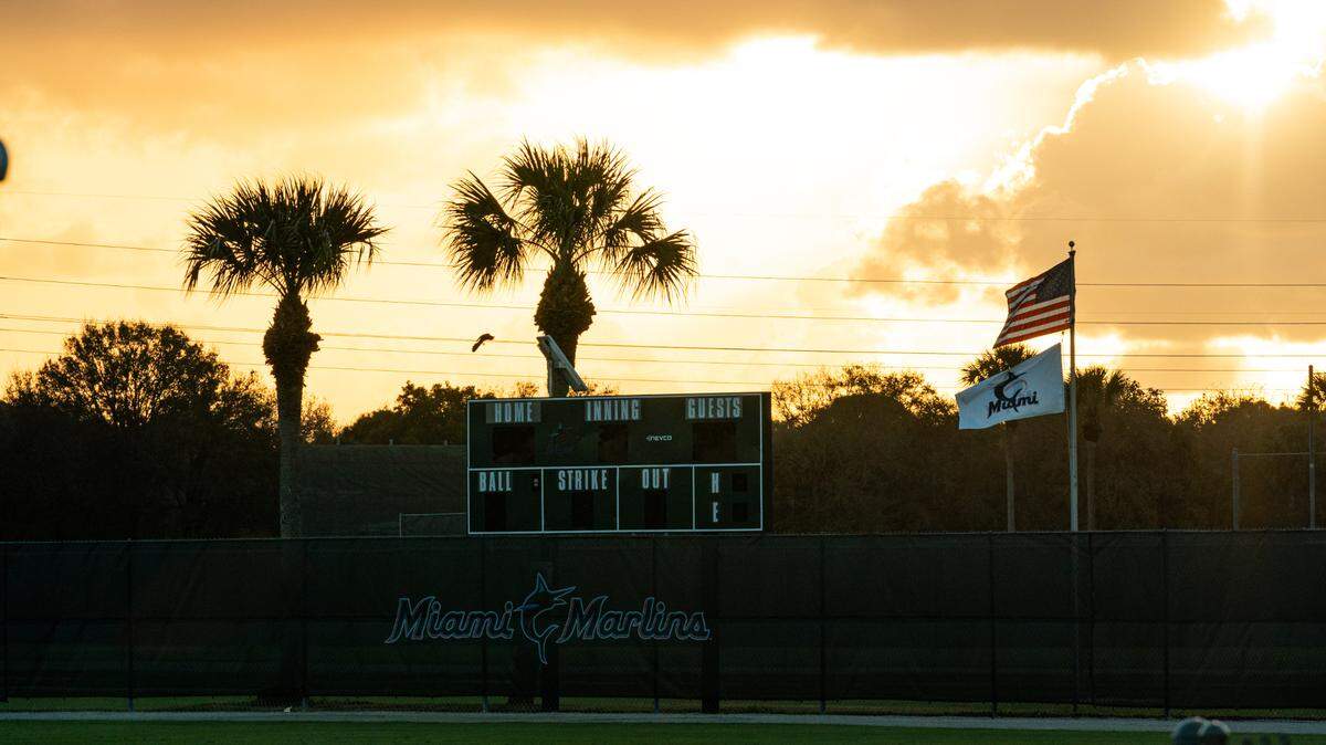 First day of Spring Training at Miami Marlins Player Development & Scouting Complex on Feb. 18, 2021 in Jupiter, Fl.