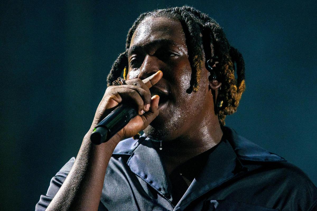 Houston rapper Don Toliver performs during the first day of Rolling Loud Miami, an international hip-hop festival, at Hard Rock Stadium in Miami Gardens, Florida, on Friday, July 22, 2022.