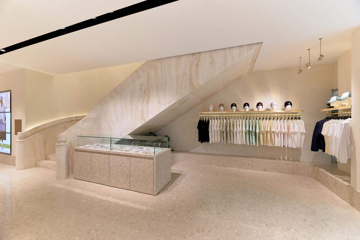 The staircase at Kith in Miami’s Design District.