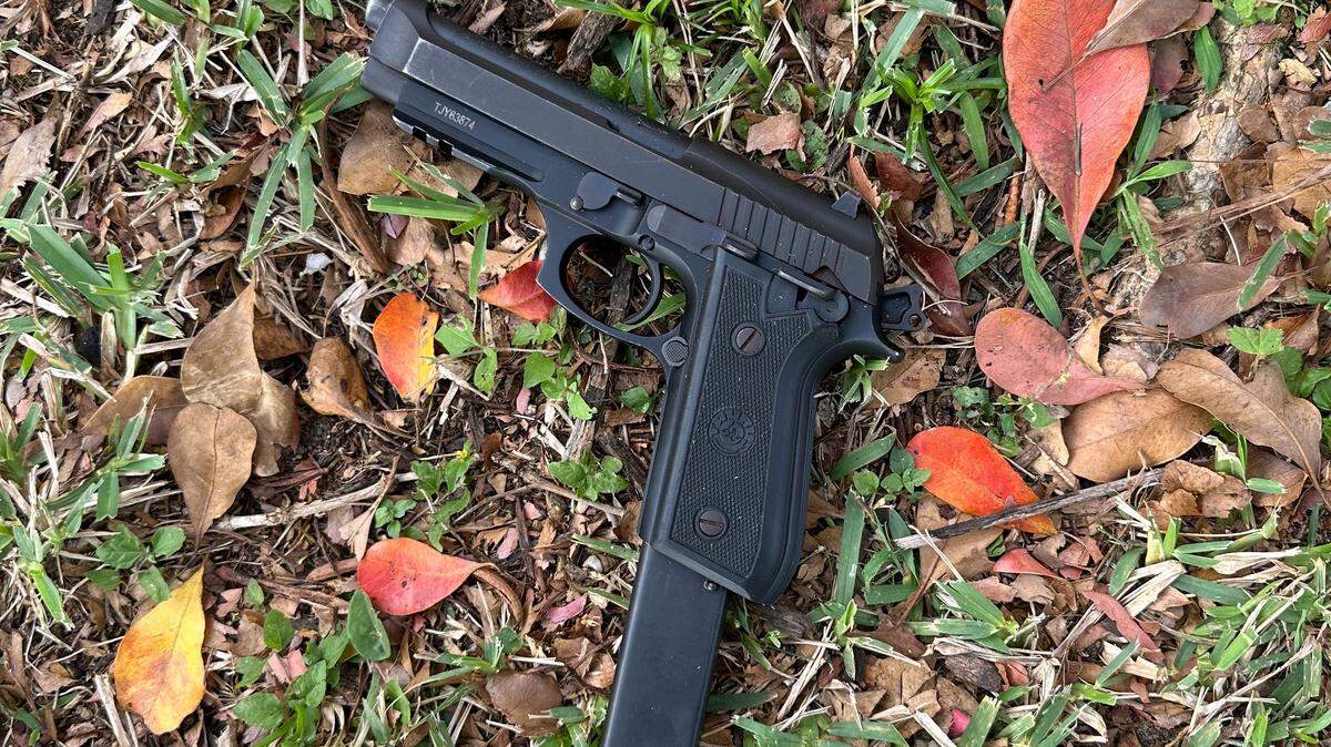 A pistol with an extended magazine was found near a 15-year-old boy who was shot at by a Miami-Dade Sheriff’s Office deputy and grazed in the leg.