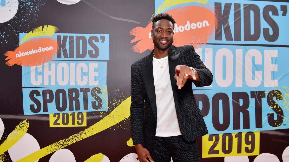 Dwyane Wade attends Nickelodeon Kids’ Choice Sports 2019 at Barker Hangar on July 11, 2019 in Santa Monica, California.