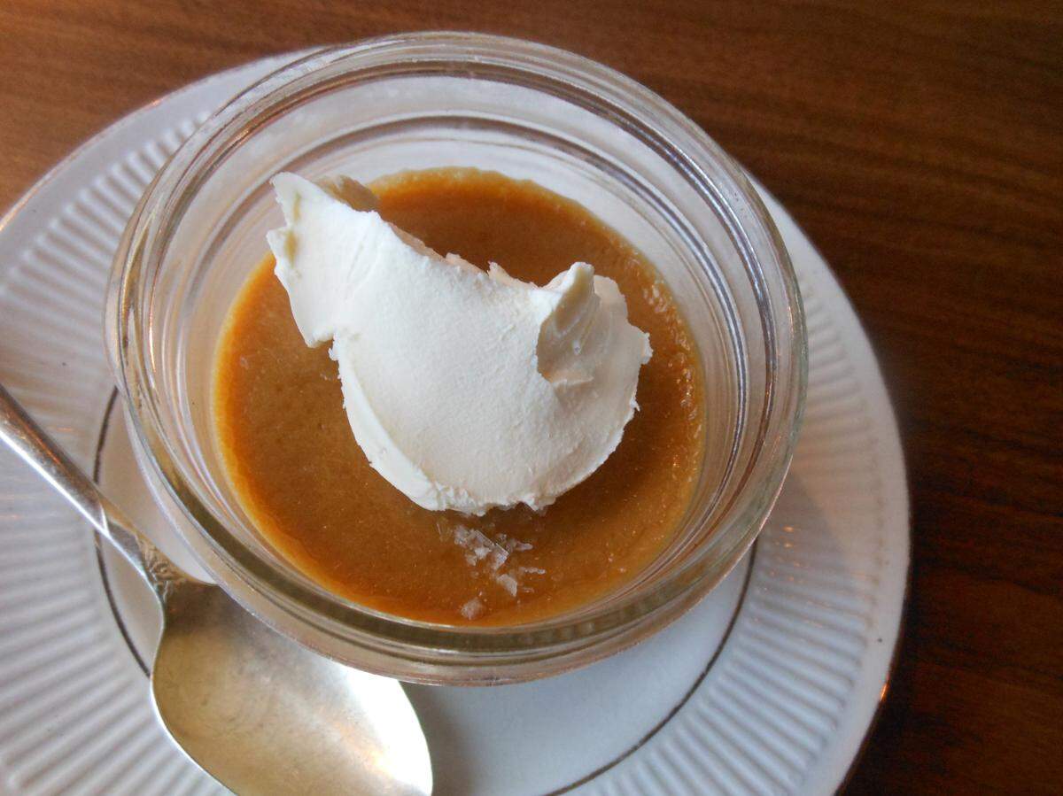 Butterscotch custard at Silverlake Bistro.