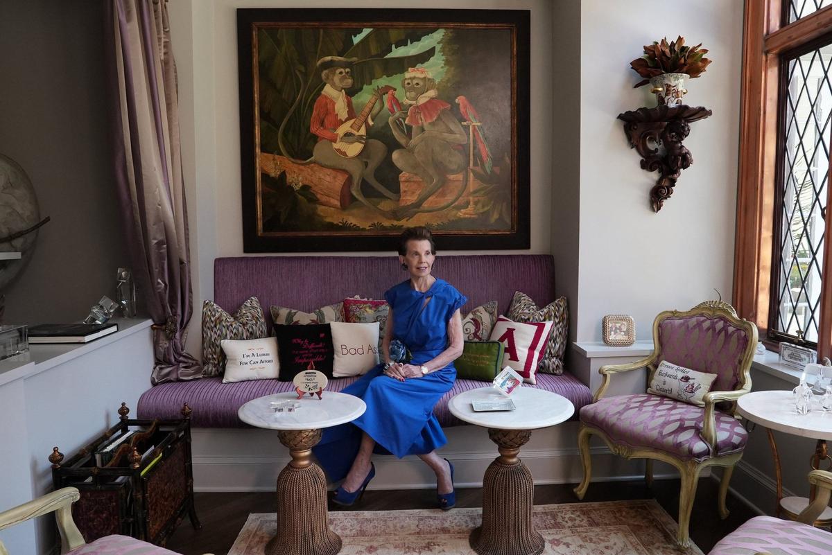 Business leader and philanthropist Adrienne Arsht poses for a photo at her home in Maryland on Monday, April 8, 2024.