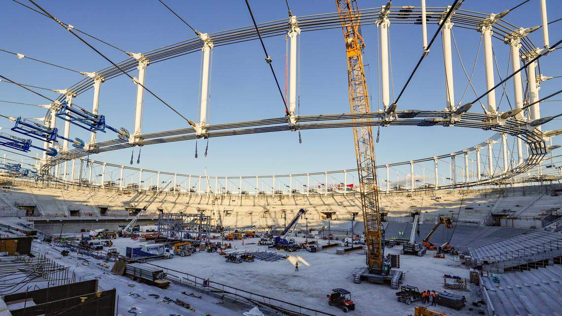 Miami Freedom Park stadium construction site in Miami, Florida, on Thursday, November 20, 2025. The stadium is due to open in Spring 2026 for the MLS season.