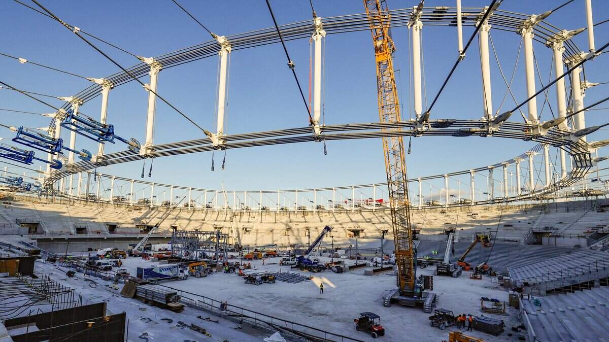 Miami Freedom Park stadium construction site in Miami, Florida, on Thursday, November 20, 2025. The stadium is due to open in Spring 2026 for the MLS season.