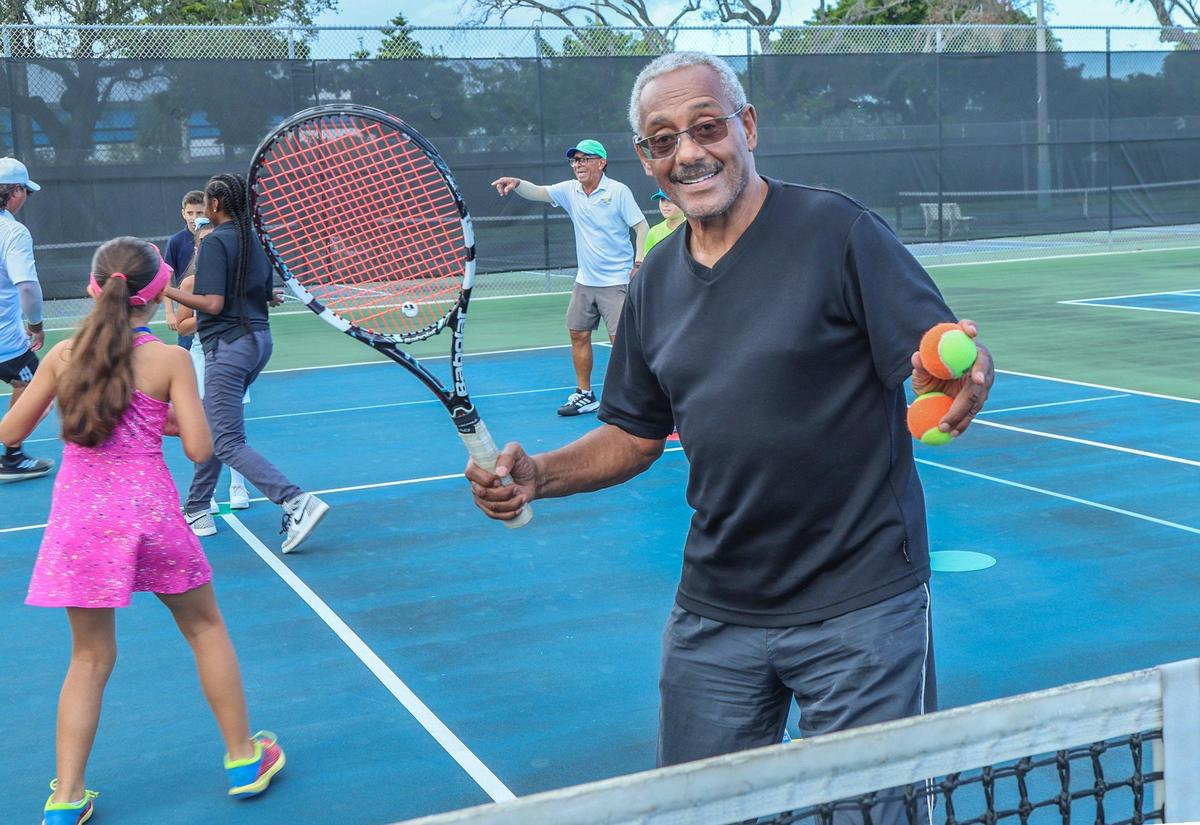 James A. Champion, chairman of the board at First Serve Miami Program, at a training session at Moore Park in Miami, on Friday, October 06, 2023.