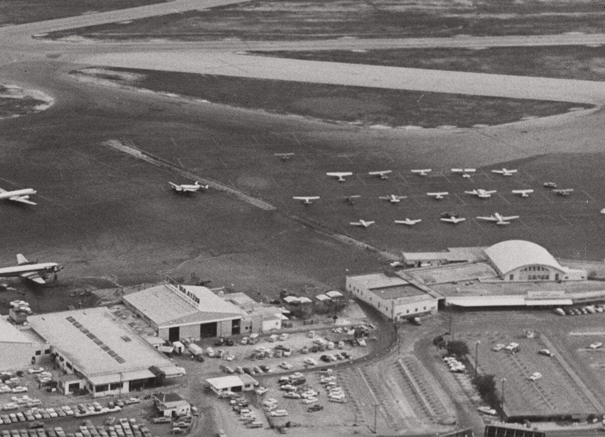 The old Miami airport terminal seen in 1959.
