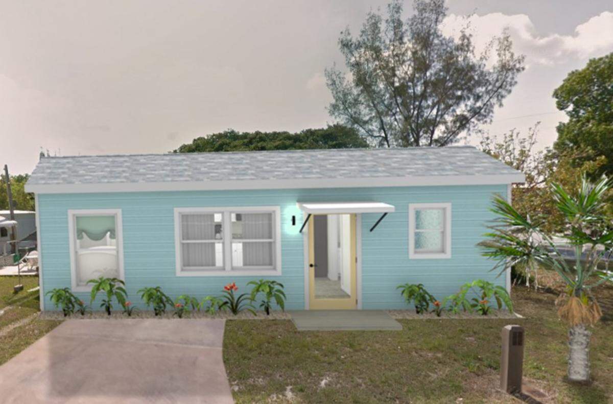 This tiny home, in an artist’s rendering, is planned to be built in Key Largo.