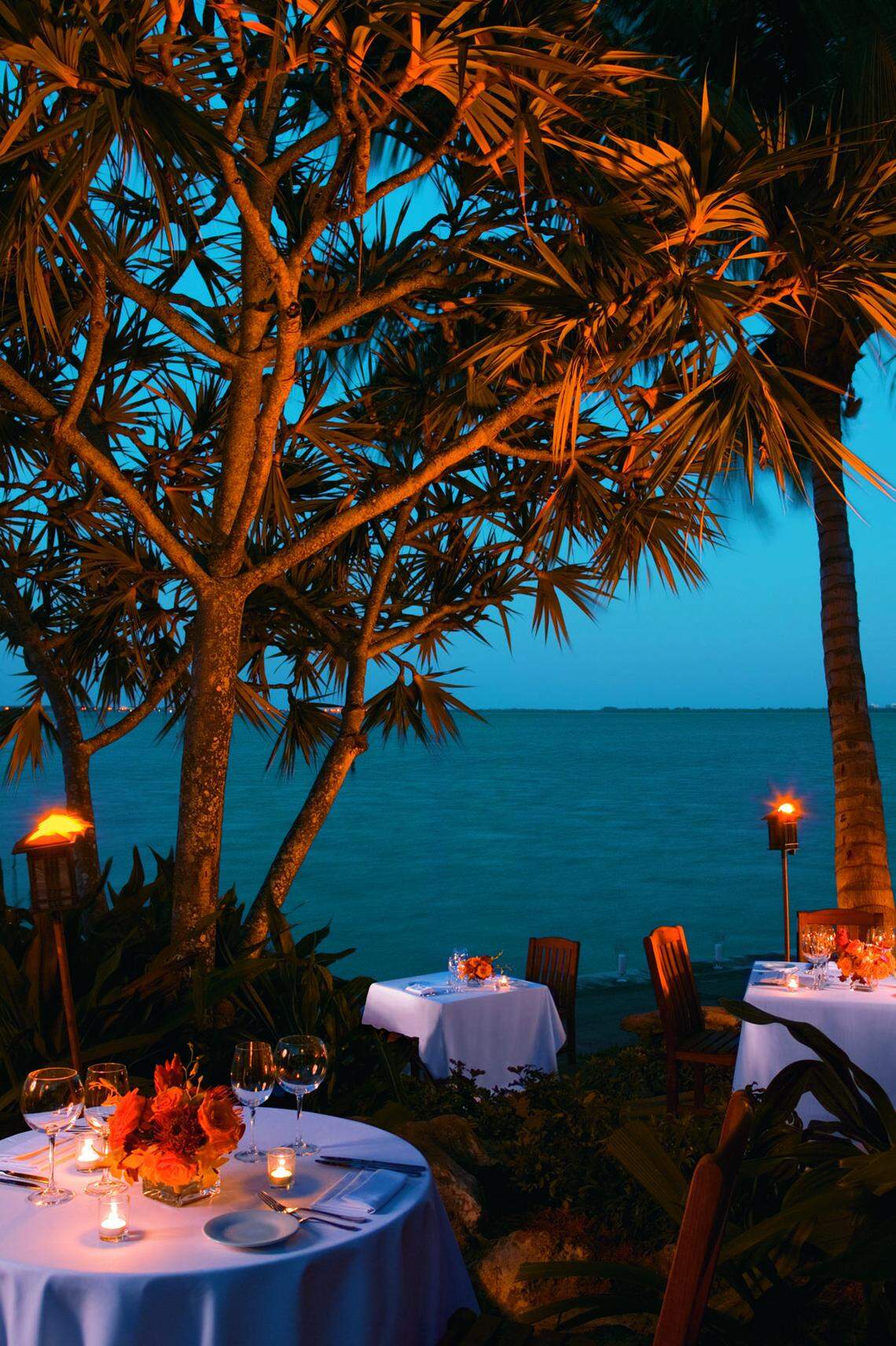 The bayside view at Baleen, the popular Grove Isle restaurant. The building was torn down in 2020 to make way for Vita, a seven-story condo building now under construction and subject of lawsuit.