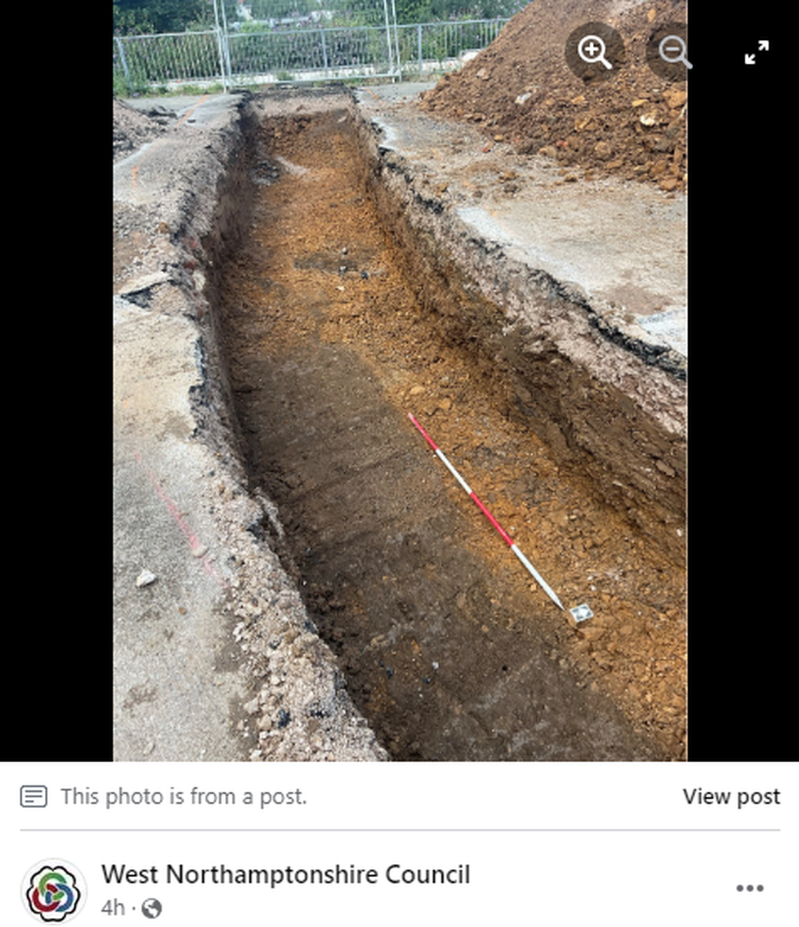 Pieces of ironstone that once made up the walls of the castle were found in trenches by archeologists.