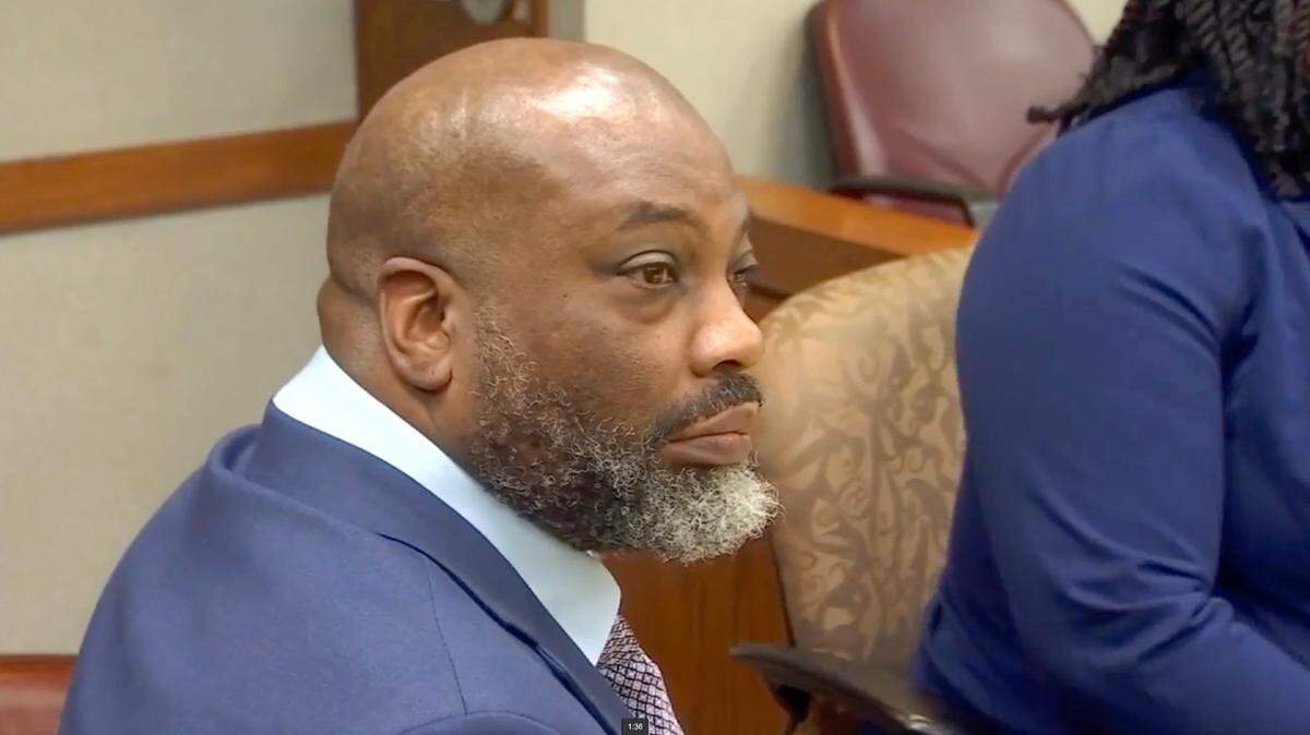 A jury acquits Gayle Blount of first-degree attempted murder in the May 2021 shooting of his ex-girlfriend, Richard E. Gerstein Justice Building in Miami, Florida. Feb. 14, 2025.