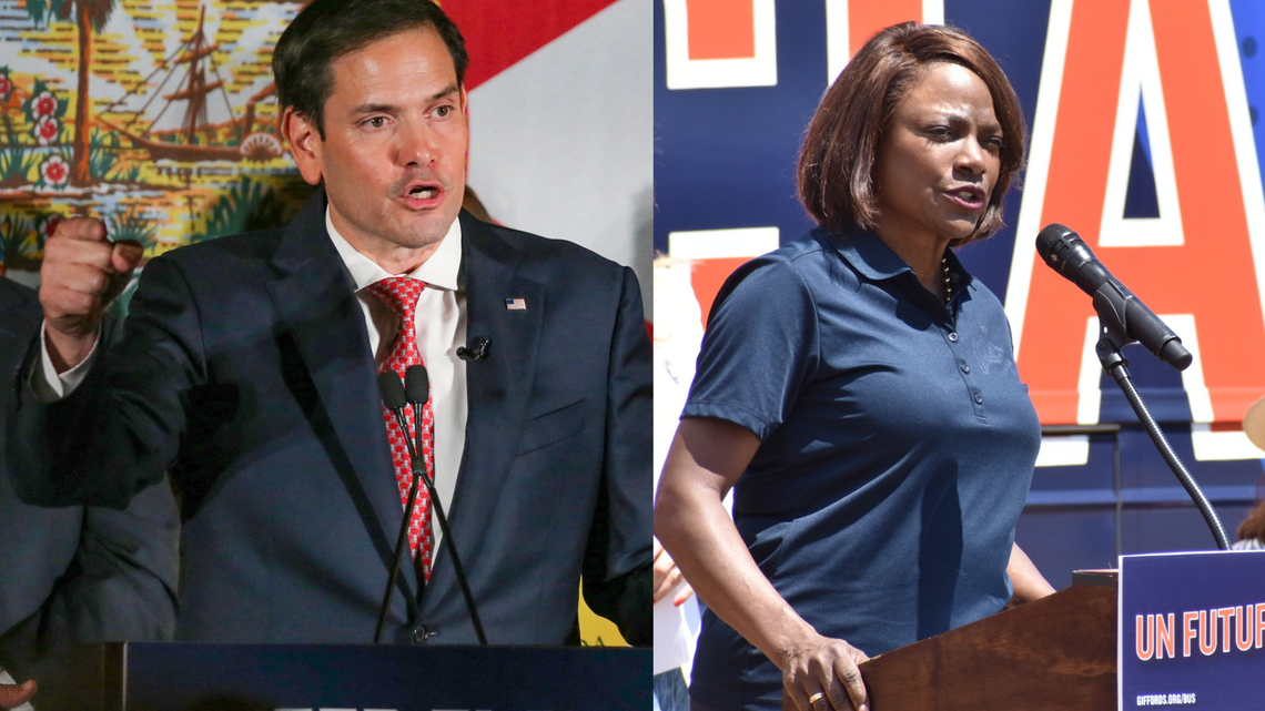 U.S. Sen. Marco Rubio, a Miami Republican, and U.S. Rep. Val Demings, an Orlando Democrat, face off in the first and only televised debate in the 2022 U.S. Senate race on Tuesday night. The debate was hosted by WPBF 25 News in Lake Worth, Florida.
