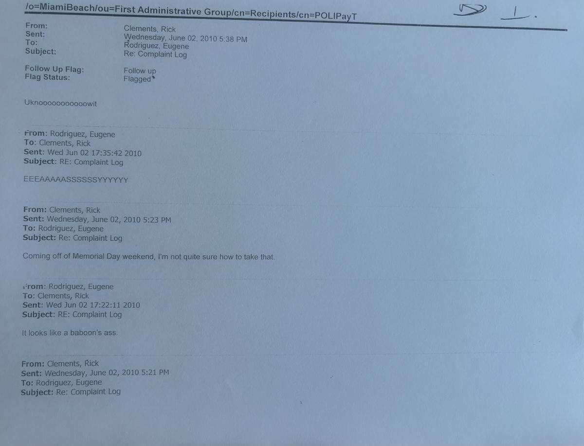 A 2010 email exchange involving Clements.
