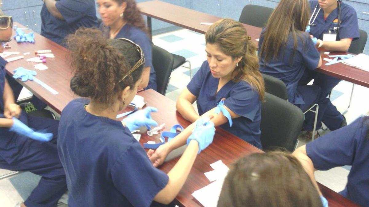 Nursing students at Florida Technical College.