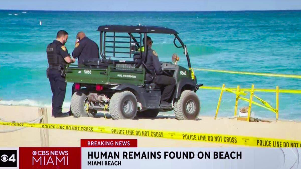 Miami Beach Police are investigating a fetus that washed ashore on the beach Tuesday afternoon. (Credit: CBS4)